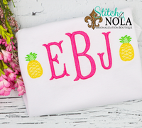 Personalized Pineapples with Monogram Sketch Shirt
