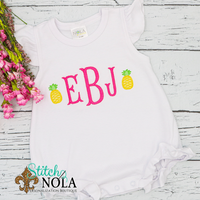 Personalized Pineapples with Monogram Sketch Shirt
