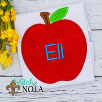 Personalized Back to School Apple Applique Shirt
