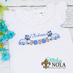 PERSONALIZED WILDCATS FOOTBALL ON A STRING SKETCH SHIRT