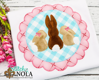Personalized Easter Bunny Circle Appliqué Shirt
