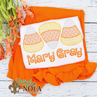 Personalized Candy Corn Sketch Trio Shirt