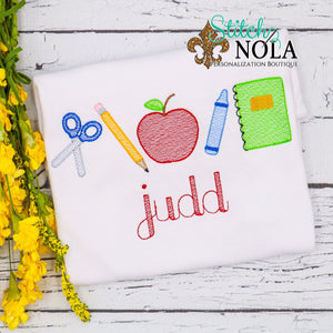 Personalized Back to School Sketch Shirt