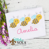 Personalized Bumble Bee Trio Sketch Shirt