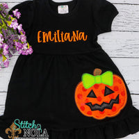 Personalized Halloween Pumpkin Applique Colored Garment