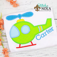 Personalized Helicopter Applique Shirt
