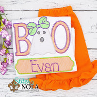 Personalized Halloween Boo with Banner Sketch Shirt