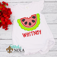 Personalized Red Watermelon Applique Shirt
