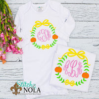 Personalized Pumpkin Wreath Sketch Shirt