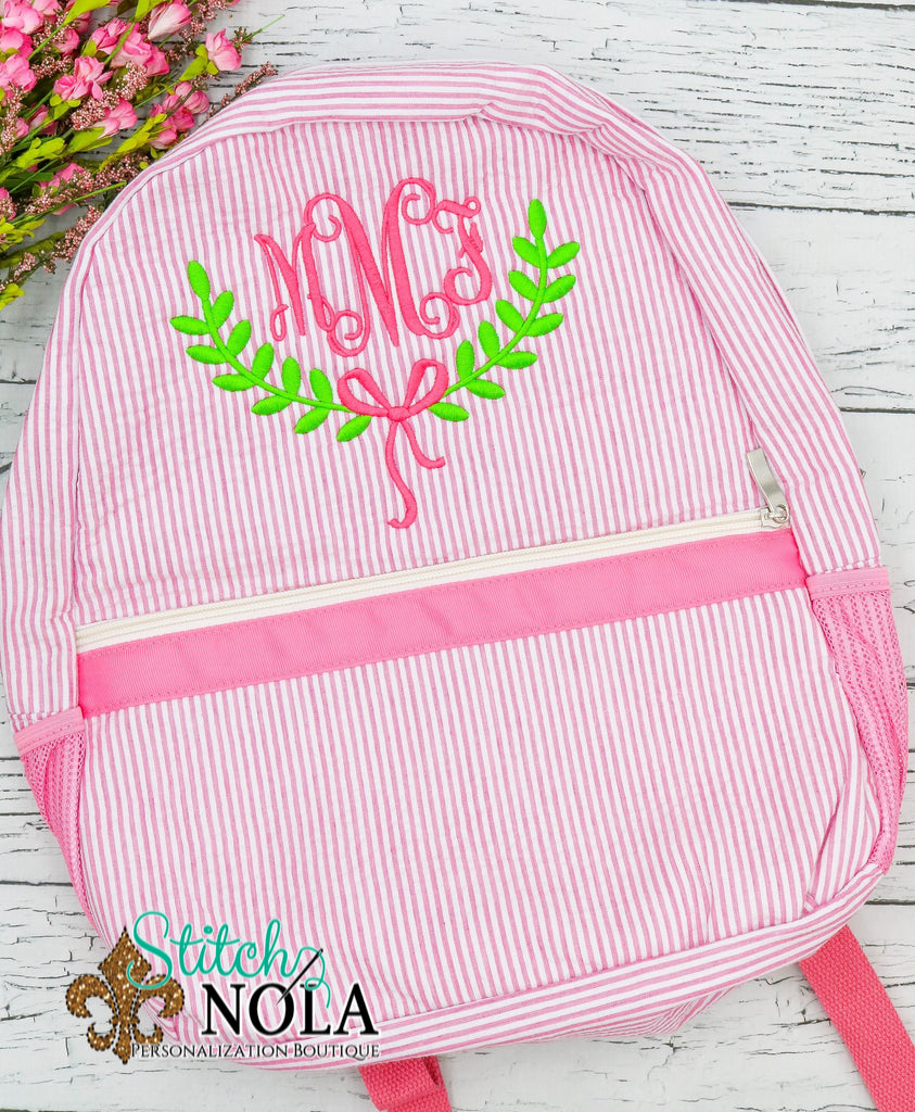 Monogrammed and Personalized Backpack