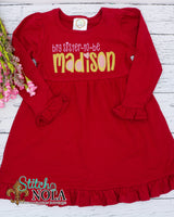 Personalized Fall Big Sister Applique Colored Garment
