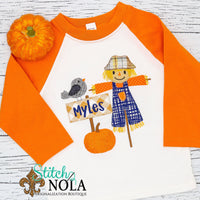 Personalized Scarecrow Applique Shirt