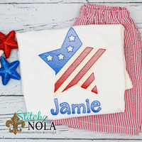 Personalized American Flag Star Sketch Shirt