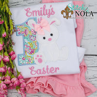 Personalized 1st Easter with Bunny Appliqué Shirt