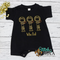 PERSONALIZED BLACK AND GOLD FOOTBALL PLAYER TRIO SKETCH ON COLORED GARMENT