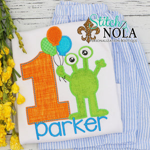 Personalized Birthday Monster Appliqué Shirt