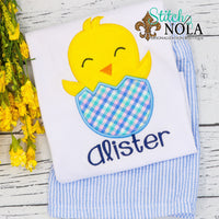 Personalized Easter Chick Hatching Appliqué Shirt
