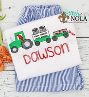 Personalized Tractor with Crawfish Sketch Shirt
