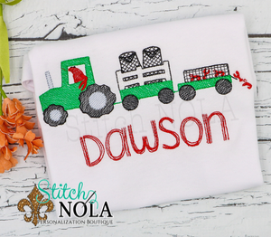 Personalized Tractor with Crawfish Sketch Shirt