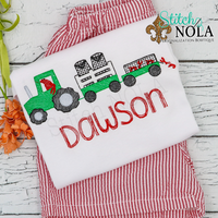 Personalized Tractor with Crawfish Sketch Shirt