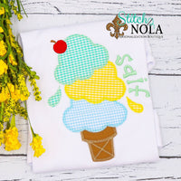 Personalized Ice Cream Appliqué Shirt