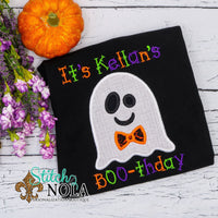 Personalized Halloween Boo-thday Applique Colored Garment