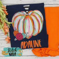 Personalized Colorful Pumpkin Printed Shirt
