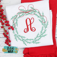 Personalized Christmas Farmhouse Wreath Sketch Shirt
