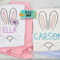 Personalized Easter Bunny Head Printed Shirt