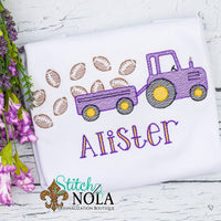 Personalized Football Tractor Sketch Shirt
