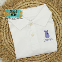Personalized Easter Peep Collared Shirt