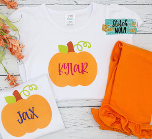 Personalized Simple Pumpkin Printed Shirt