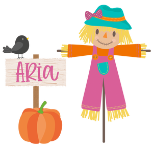 Fall Scarecrow With Sign Printed Shirt