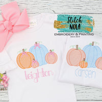 Personalized Pumpkin Bunch Sketch Shirt