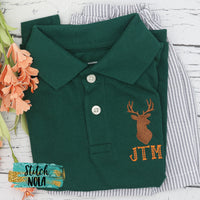 Personalized Deer Hunting Collared Shirt