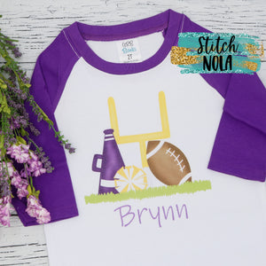 Personalized Purple & Gold Cheer Printed Shirt