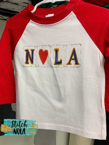 Personalized Valentines NOLA Love Printed by NOLA Bee Shirt