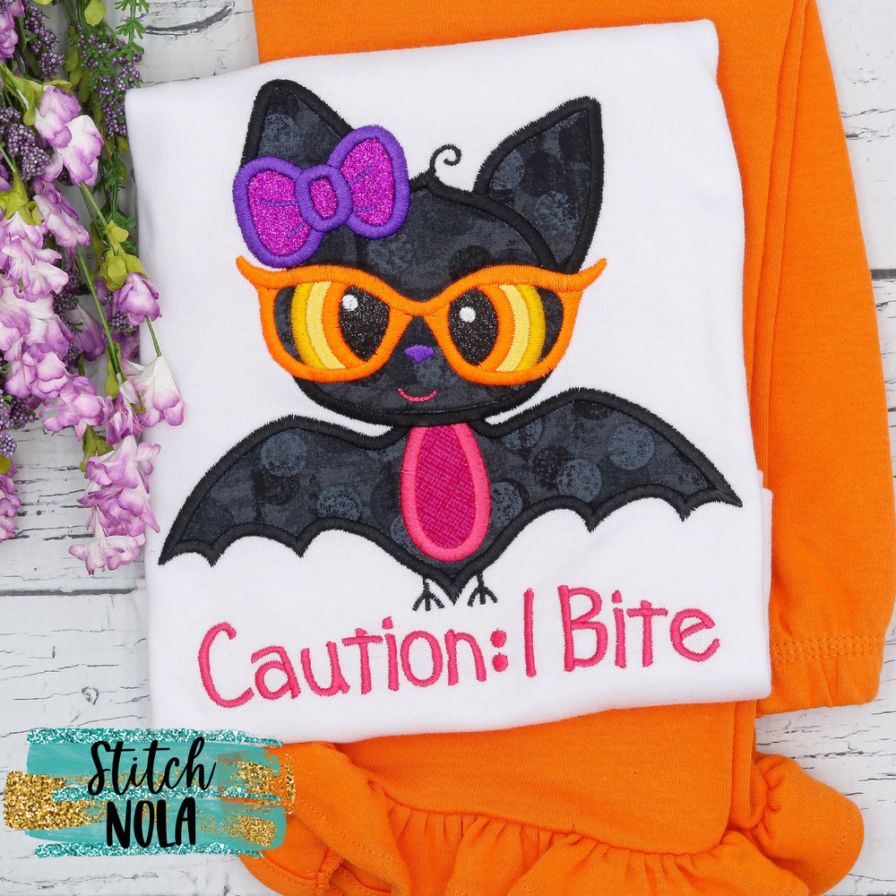Personalized Halloween Bat Appliqué Shirt