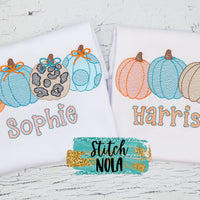 Personalized Pumpkin Patch Bunch Sketch Shirt