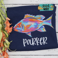 Personalized Colorful Fish Printed Shirt