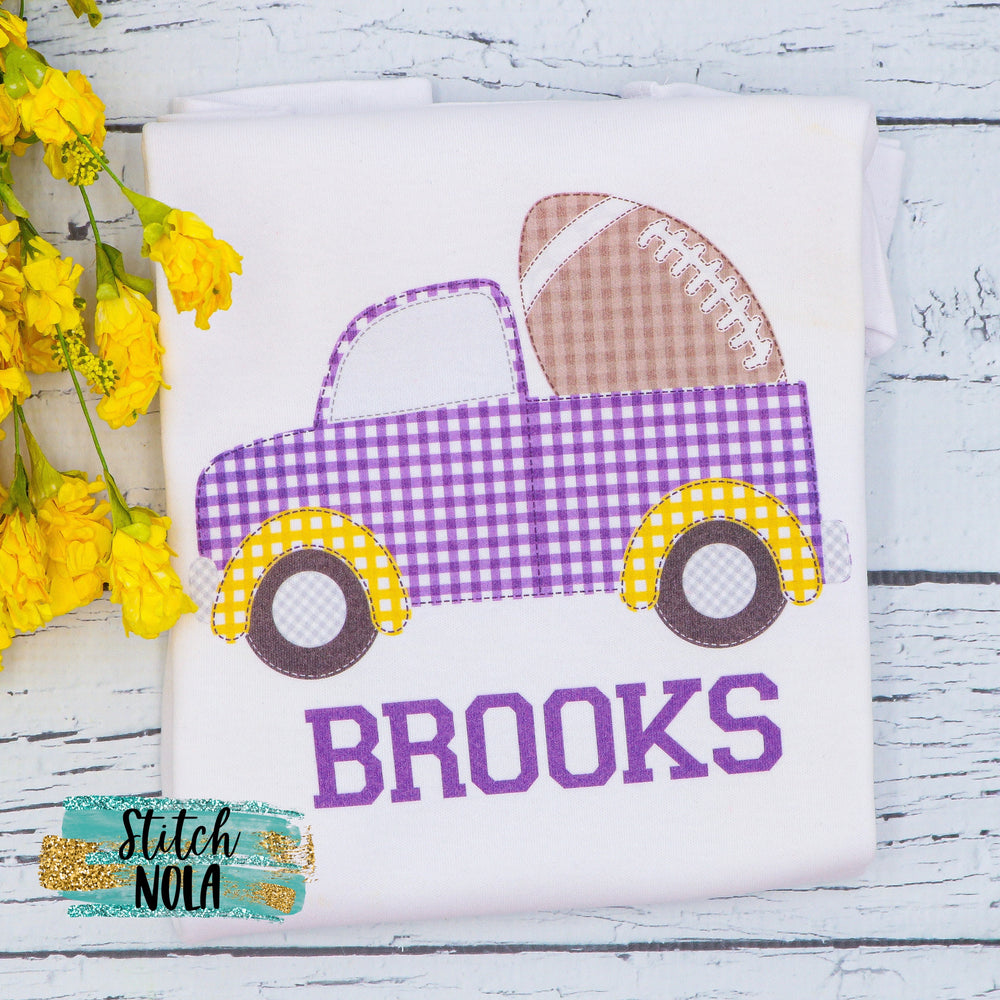 Personalized Purple & Gold Truck Printed Shirt