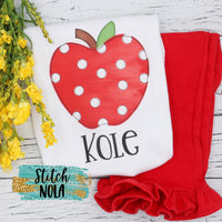 Personalized School Apple Printed Shirt
