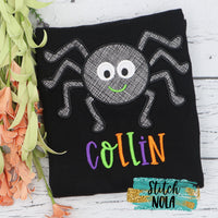 Personalized Spider on Colored Garment
