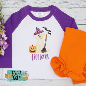 Personalized Dog Witch Printed Shirt
