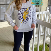 Tigers with Lightning Bolt Printed Sweatshirt