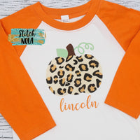 Personalized Leopard Pumpkin Printed Shirt
