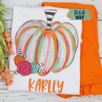 Personalized Colorful Pumpkin Printed Shirt