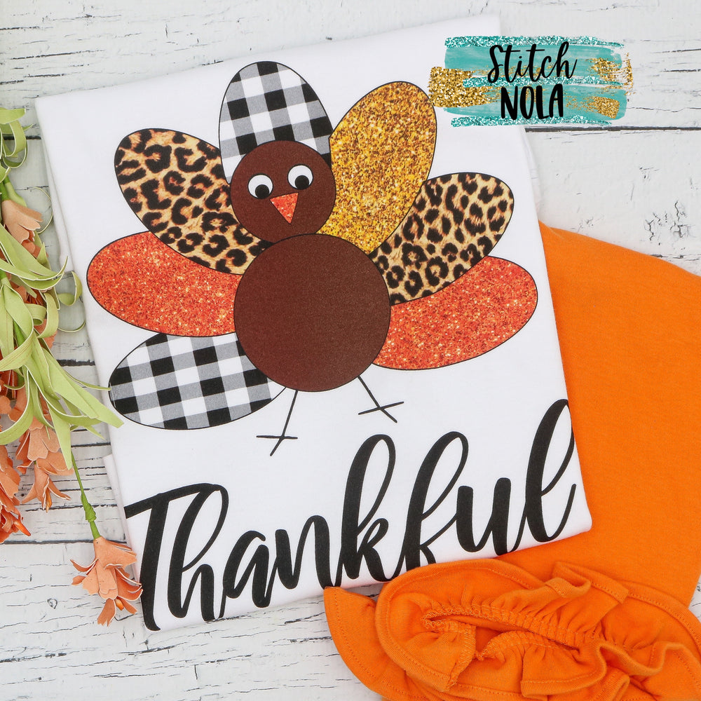 Thankful Turkey Printed Shirt