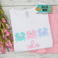 Personalized Crab Trio Sketch Shirt
