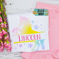Personalized Rainbow Unicorn Printed Shirt
